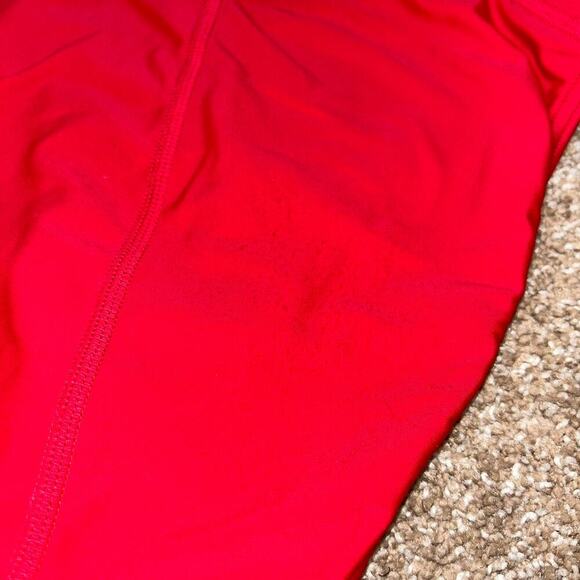 Life Guard swimsuit one piece red GUARD open round back S LG red/white Bay Watch - Picture 5 of 7